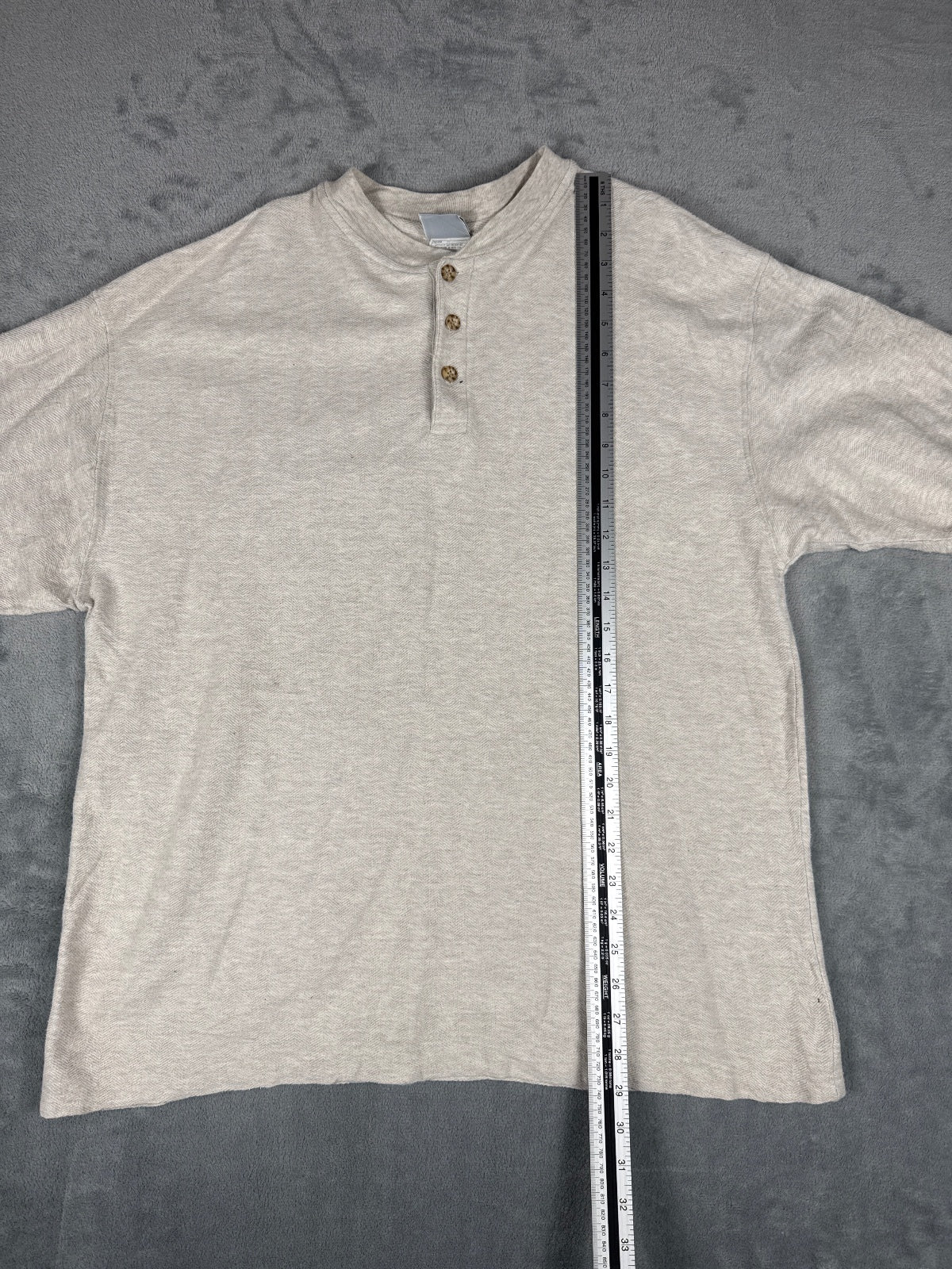 Vintage Retro Carhartt Short Sleeve Henley Shirt - Large*