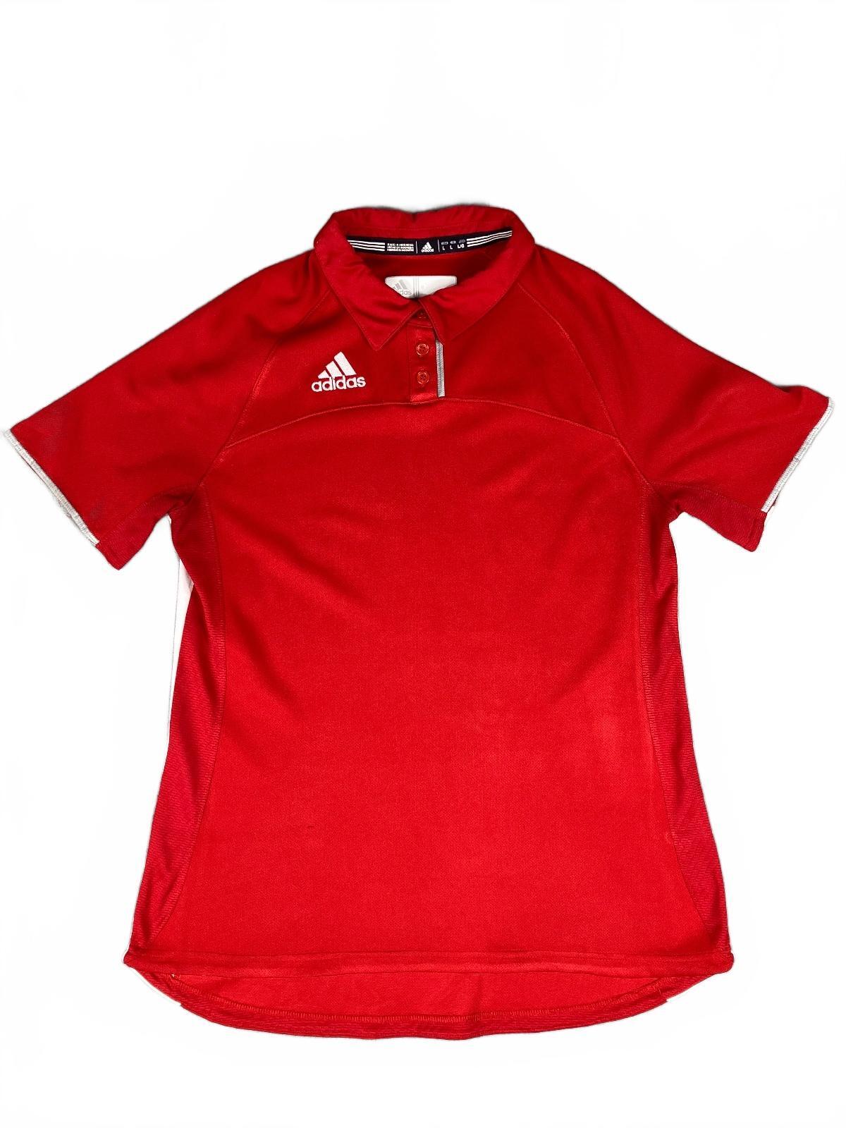 Adidas Red Polo Shirt Size Large