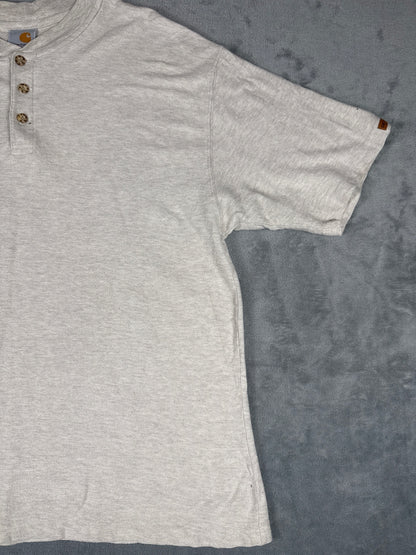 Vintage Retro Carhartt Short Sleeve Henley Shirt - Large*