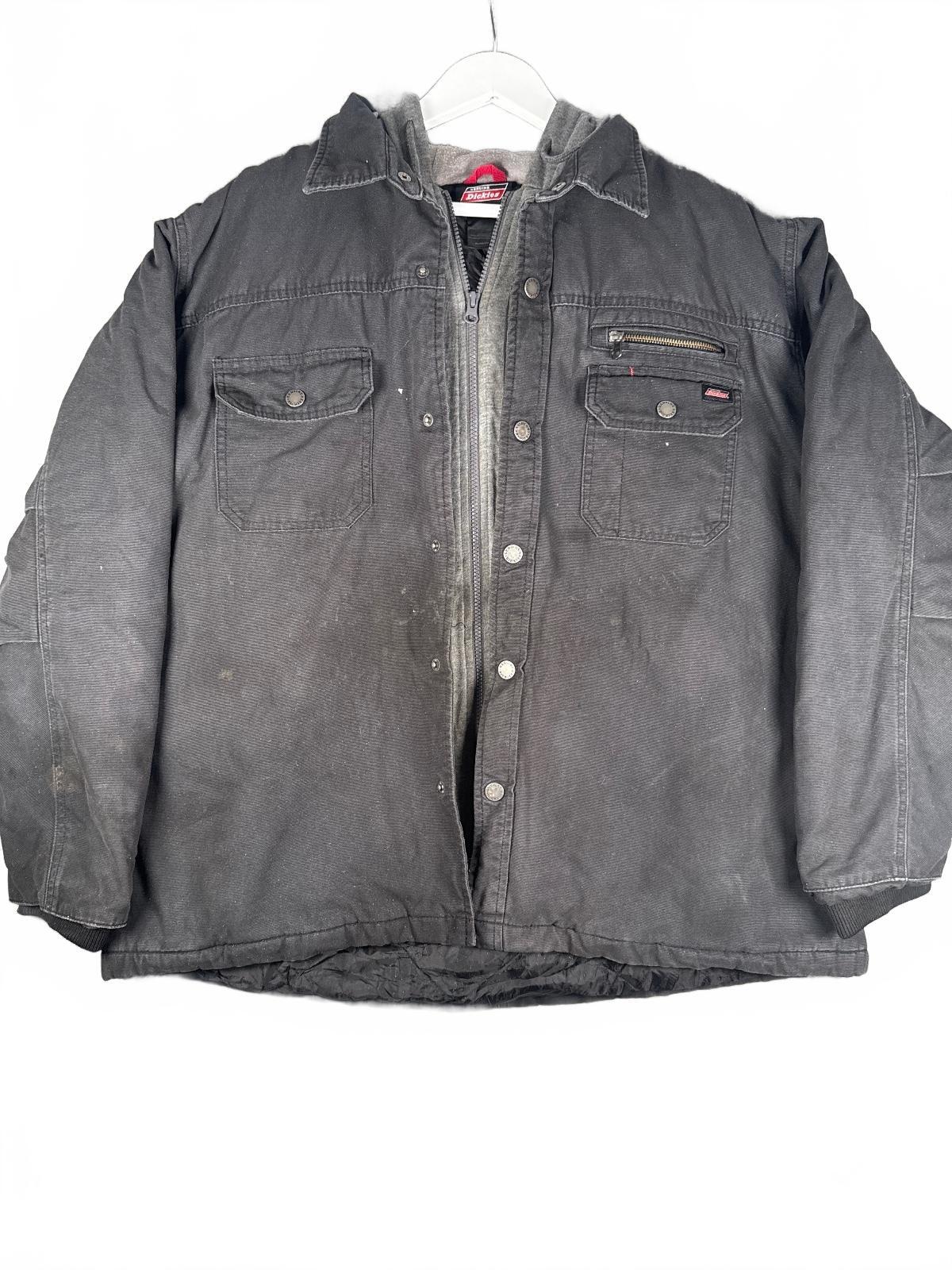 Dickies Genuine Black Hooded Work Jacket with Zip - Size 2XL