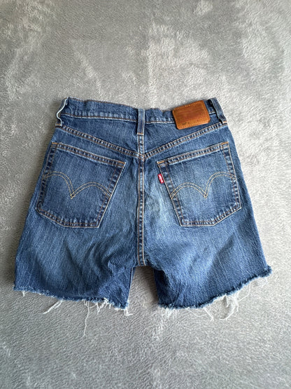 Levi's Premium Capital E 501 Blue Denim Cutoff Shorts W25