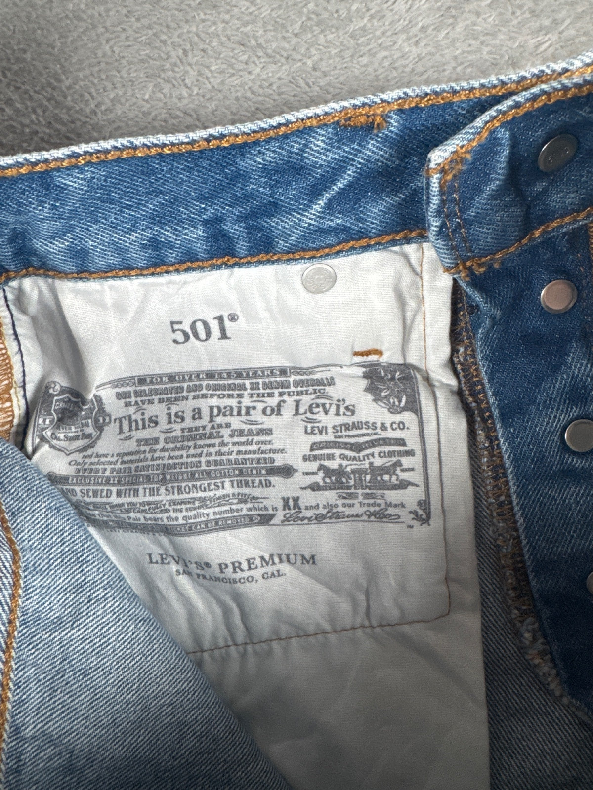 Levi's 501 Premium Distressed Denim Shorts W23
