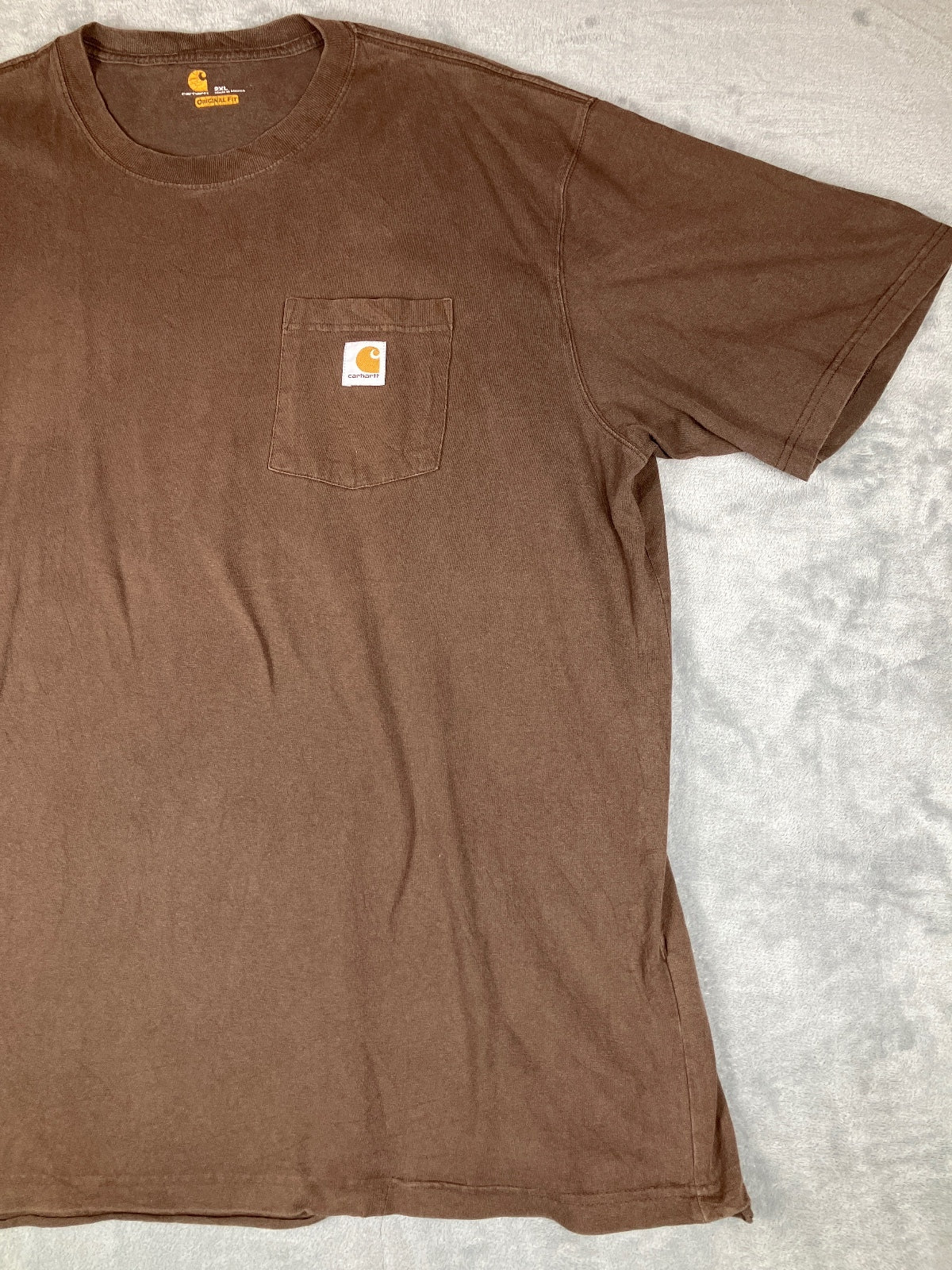 Carhartt Original Fit Brown Pocket T-Shirt Size 2XL