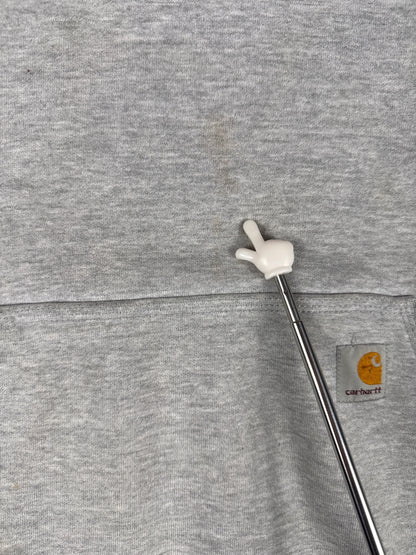 Vintage Retro Carhartt Grey Hoodie Sweatshirt XL
