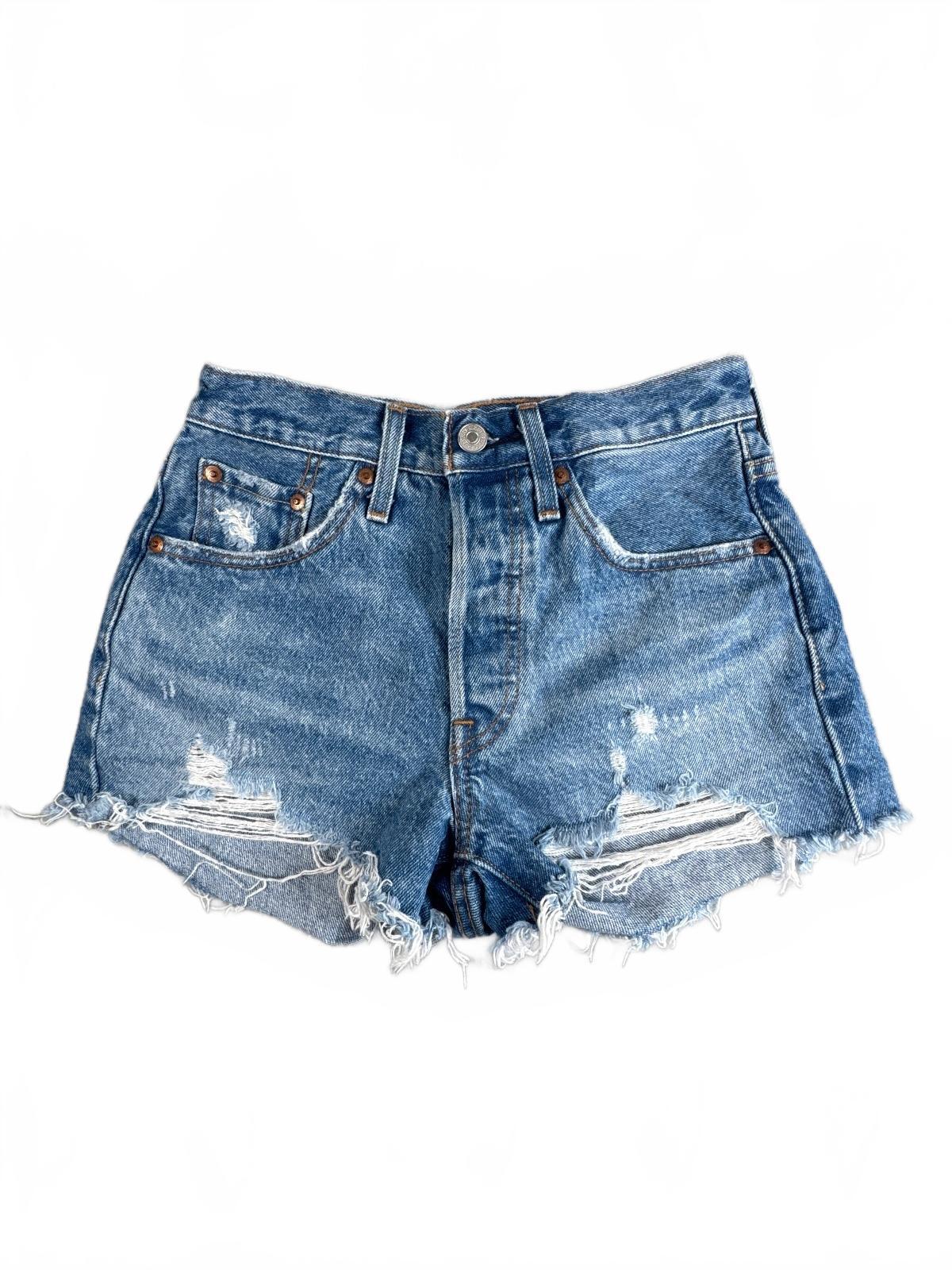Levi's Premium Capital E 501 Distressed Denim Shorts W24