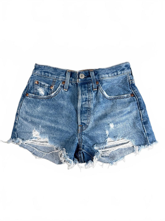 Levi's Premium Capital E 501 Distressed Denim Shorts W24
