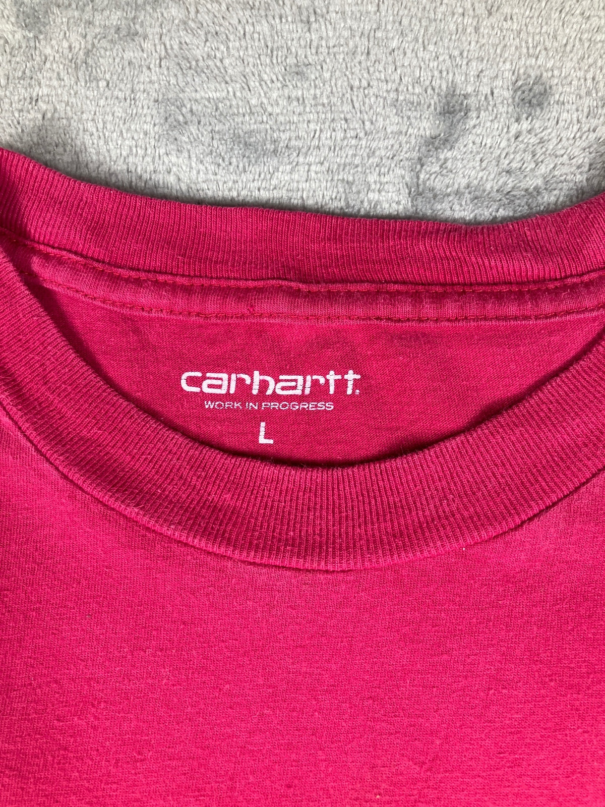 Carhartt Work In Progress Large Red Graphic T-Shirt Size L