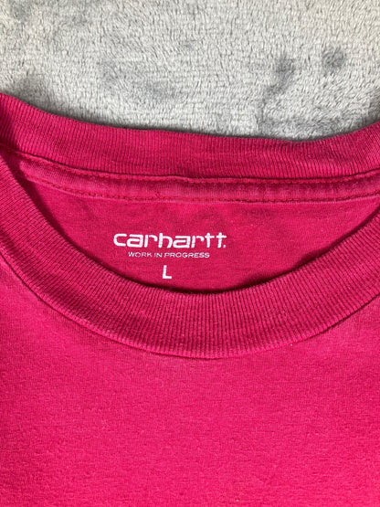 Carhartt Work In Progress Large Red Graphic T-Shirt Size L