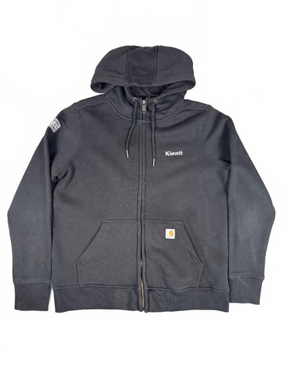 Carhartt Black Relaxed Fit Hooded Zip-Up Sweatshirt Size M