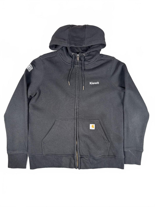 Carhartt Black Relaxed Fit Hooded Zip-Up Sweatshirt Size M