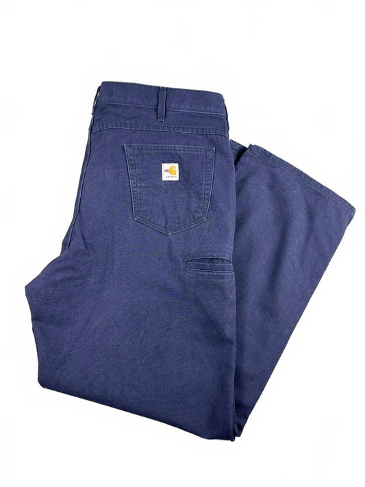 Carhartt FR Loose Fit Work Pants Navy Blue W40 L32