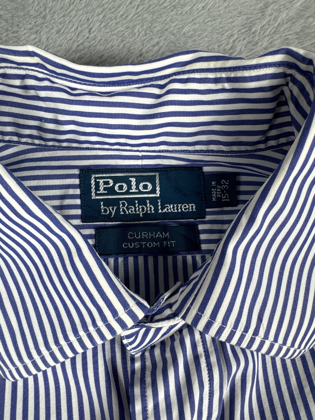 Polo by Ralph Lauren Blue and White Striped Shirt Size S
