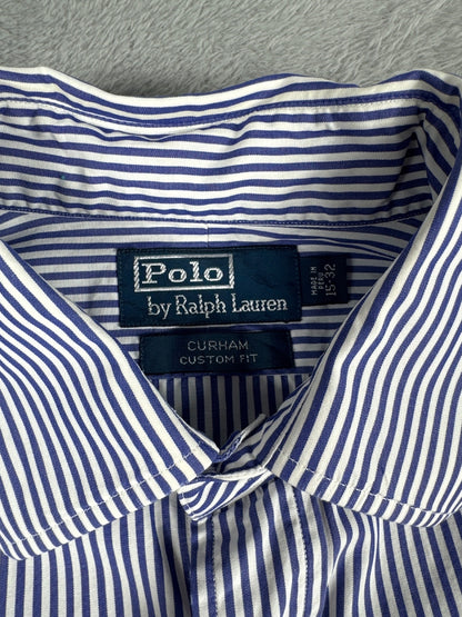 Polo by Ralph Lauren Blue and White Striped Shirt Size S