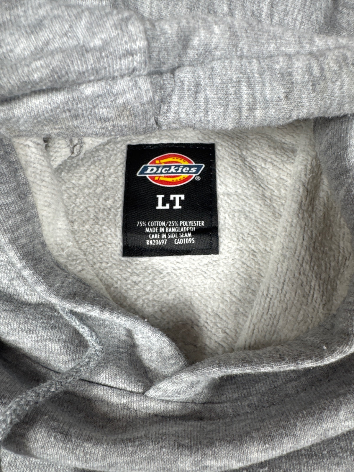 Vintage Dickies Grey Hoodie Sweatshirt Size LT