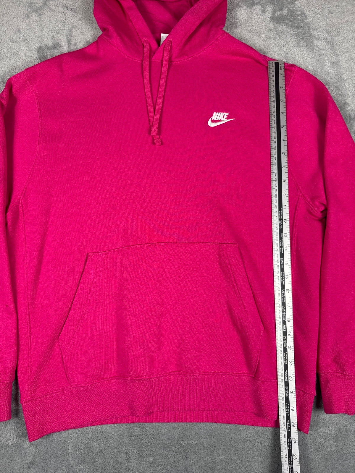 Nike Pink Pullover Hoodie with Front Pocket and Drawstring L