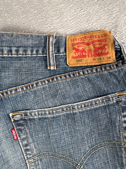 Levi's 559 Relaxed Fit Blue Denim Jeans W38 L34