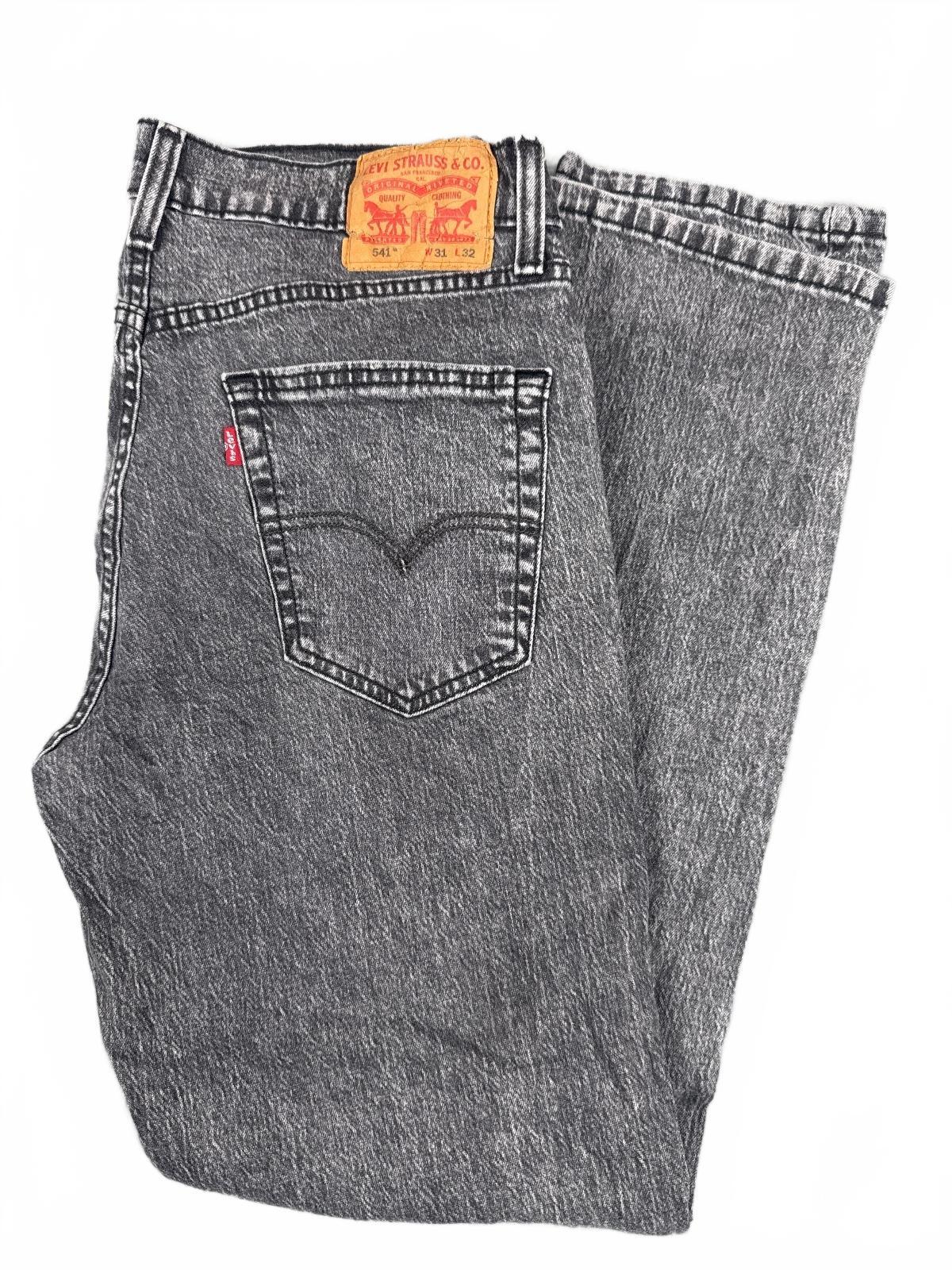 Levi's 541 Athletic Fit Black Acid Wash Jeans Waist 31 L32