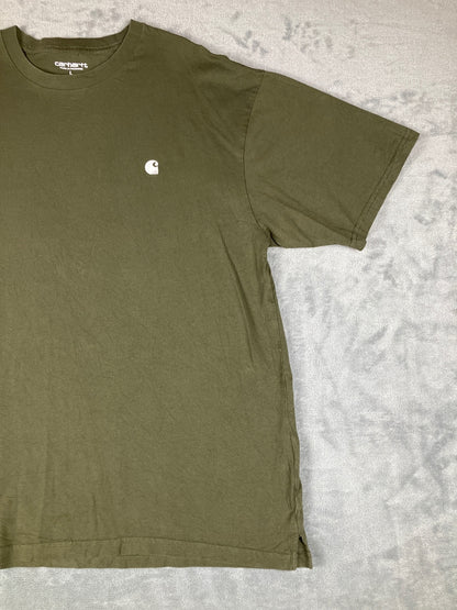 Carhartt WIP Olive Green Logo Vintage T-Shirt Size Large