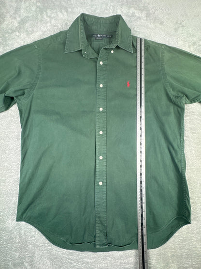 Ralph Lauren Blaire Green Cotton Long Sleeve Shirt Size M