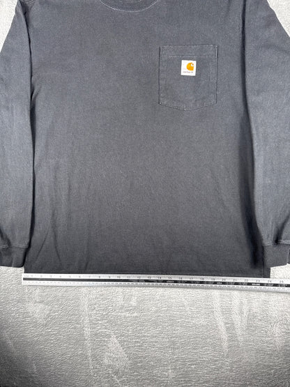 Carhartt Original Fit Long Sleeve Black Pocket T-Shirt SizeL