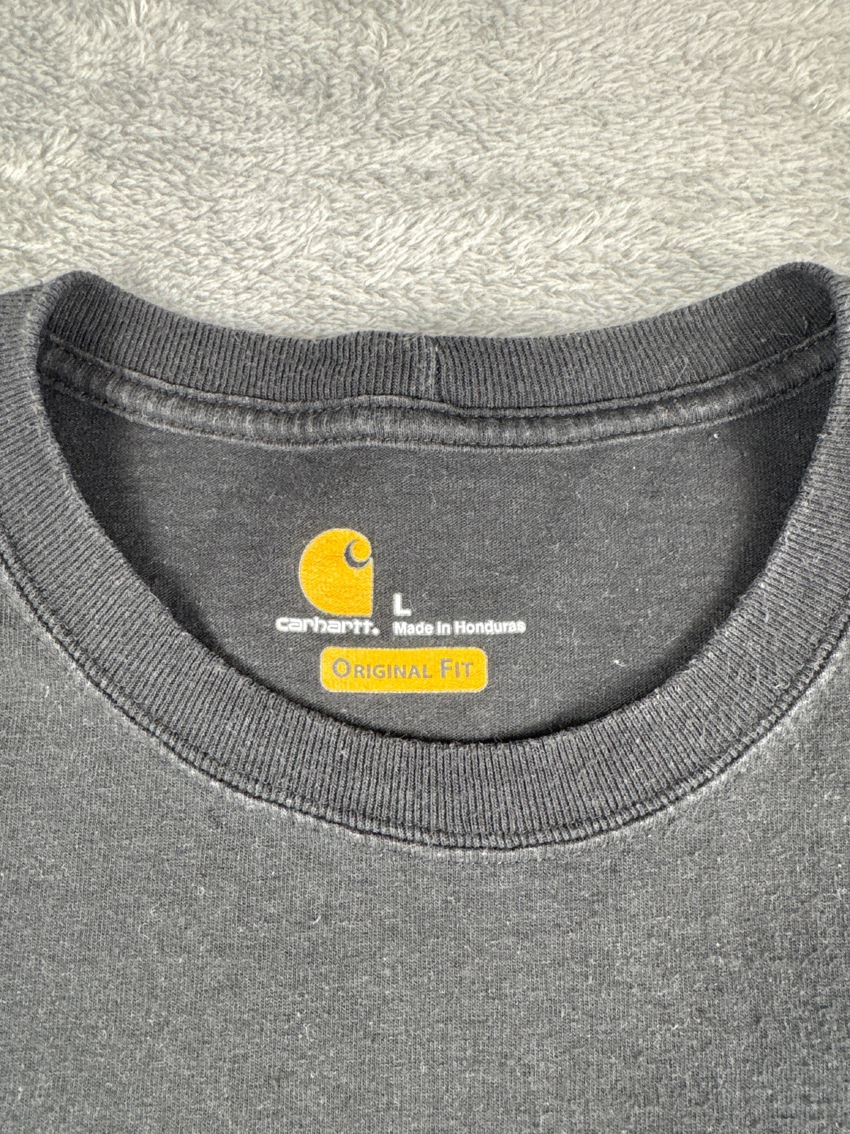 Carhartt Original Fit Long Sleeve Black Pocket T-Shirt SizeL