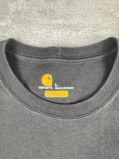 Carhartt Original Fit Long Sleeve Black Pocket T-Shirt SizeL