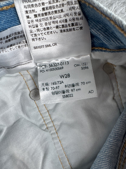 Levi's 501 Light Blue Denim Cutoff Shorts W28