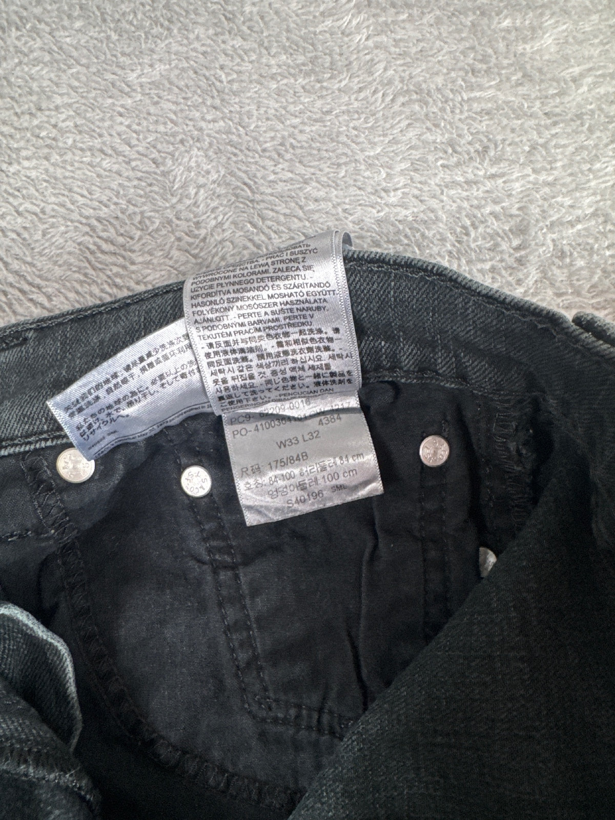 Vintage Classic Levi's Black Denim Jeans W33 L32