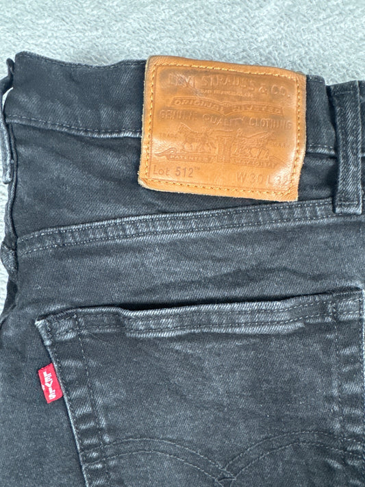 Levi's Premium Capital E 512 Black Slim Fit Jeans W30 L32