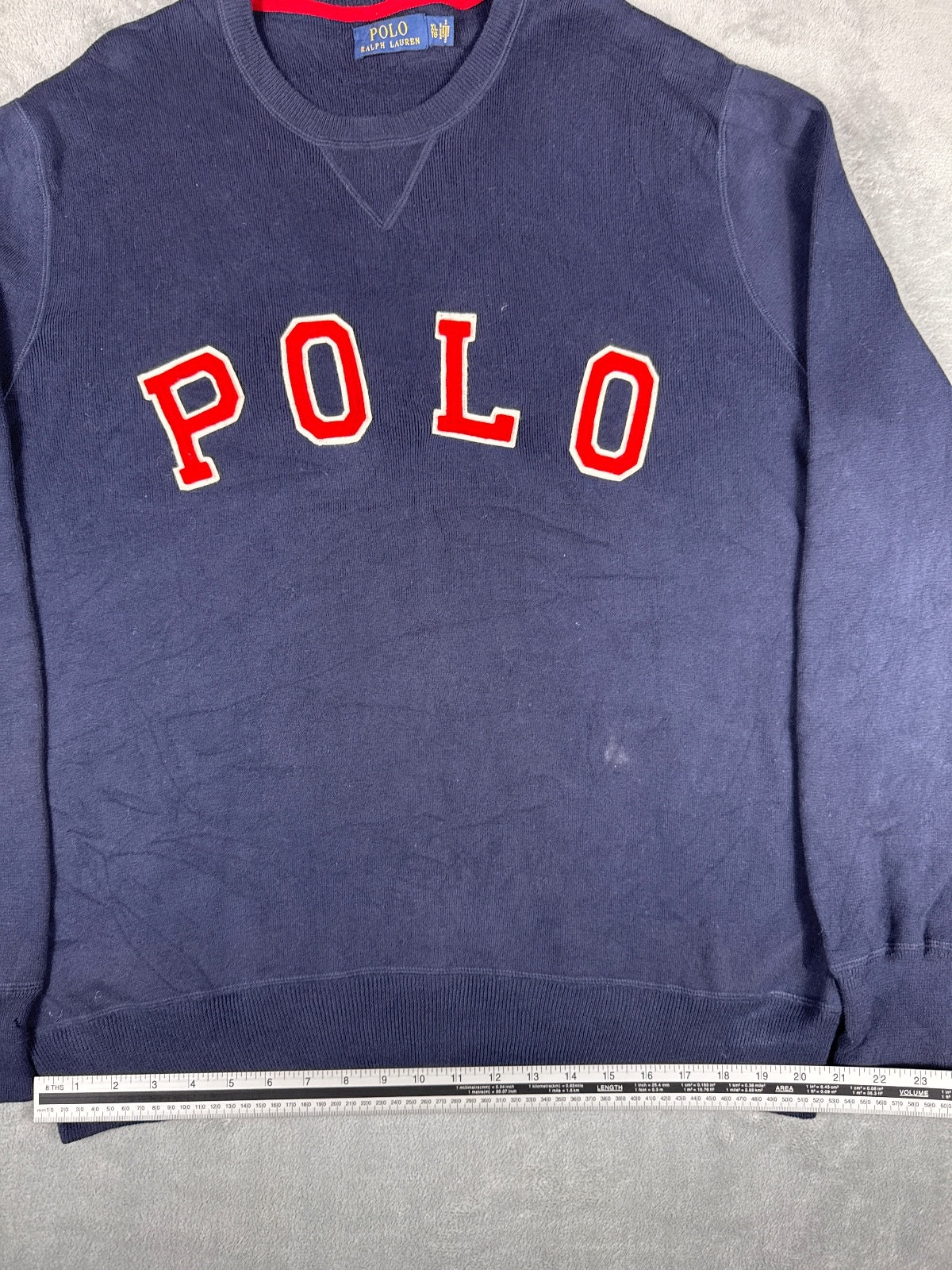 Vintage Polo Ralph Lauren Navy Blue Crewneck Sweatshirt - XL