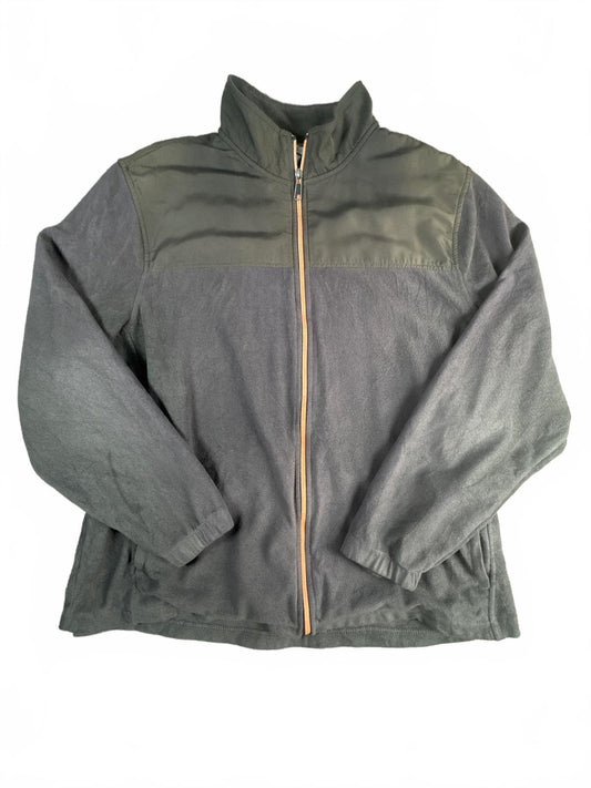 Men's Star Black Polyester Full Zip Fleece Jacket XL