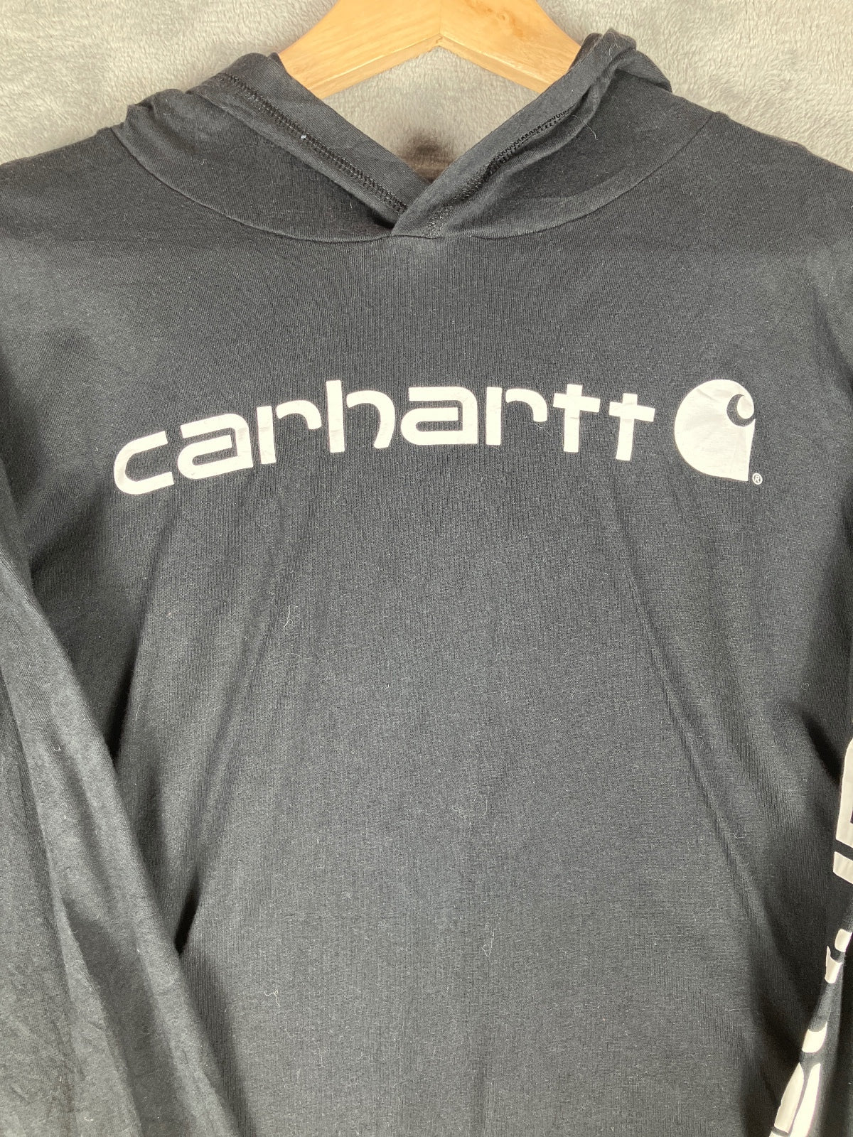Carhartt Black Long Sleeve Hooded T-Shirt XL