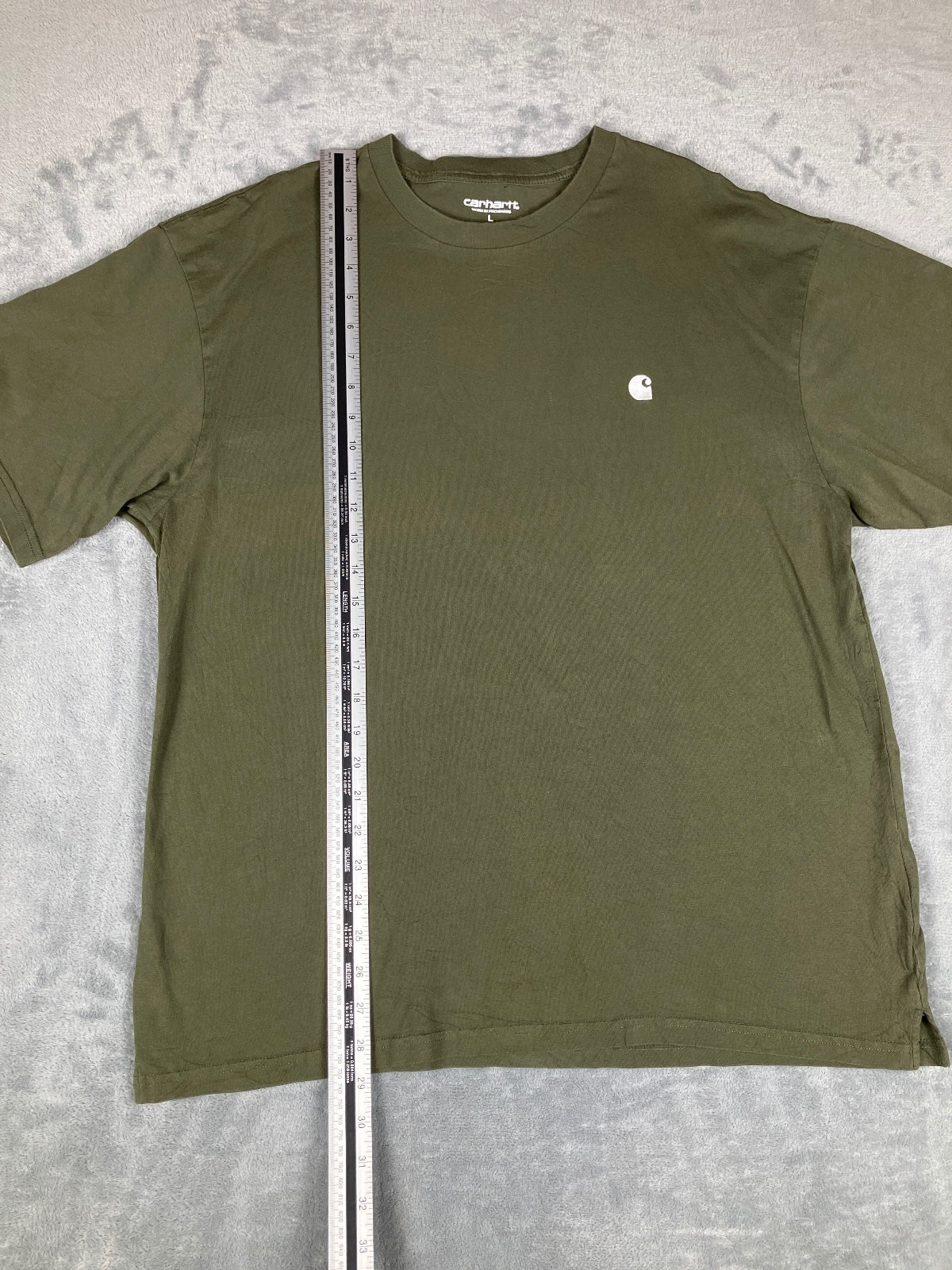 Carhartt WIP Olive Green Logo Vintage T-Shirt Size Large